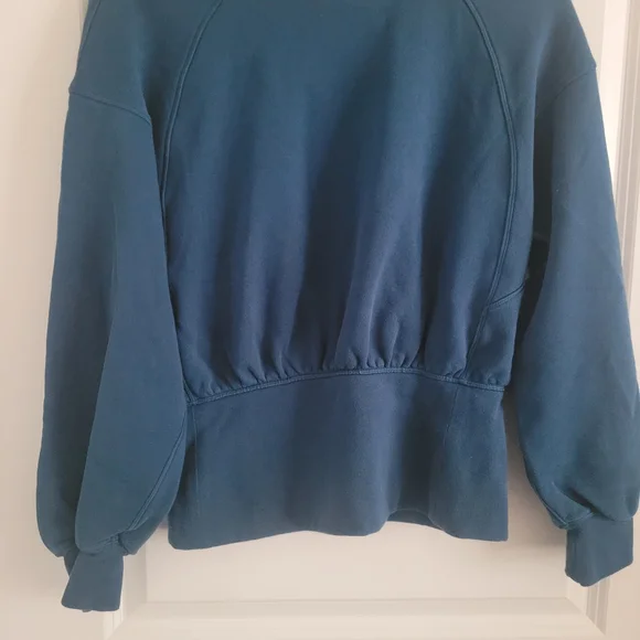 LULULEMON HUGGED WAIST BLUE PULLOVER SWEATER - Picture 5 of 7